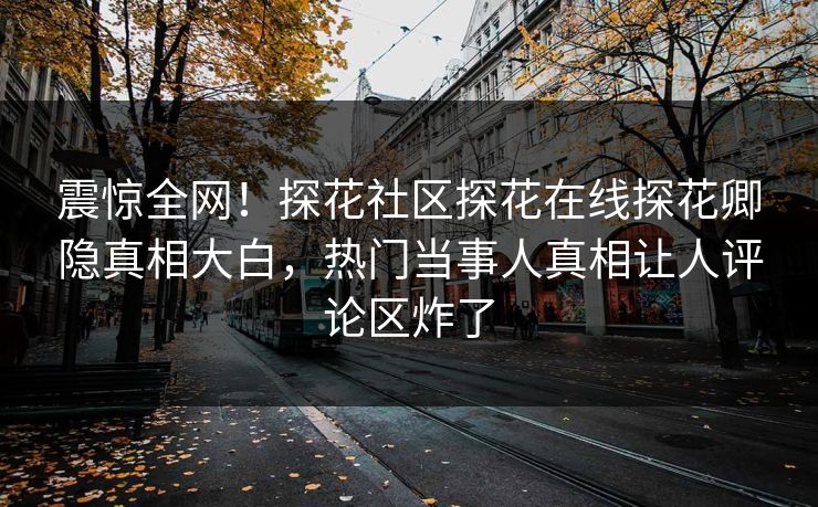 震惊全网！探花社区探花在线探花卿隐真相大白，热门当事人真相让人评论区炸了