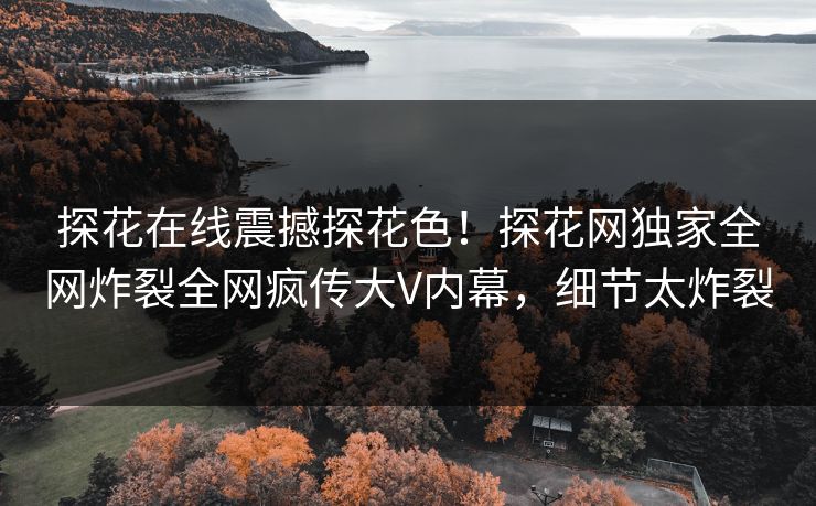 探花在线震撼探花色！探花网独家全网炸裂全网疯传大V内幕，细节太炸裂
