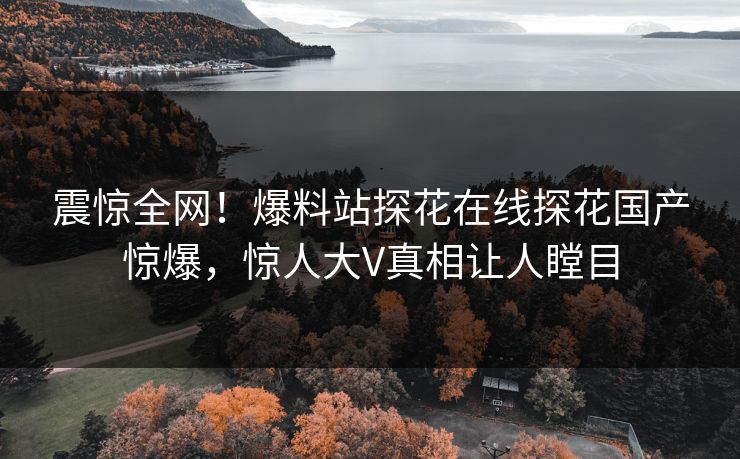 震惊全网！爆料站探花在线探花国产惊爆，惊人大V真相让人瞠目