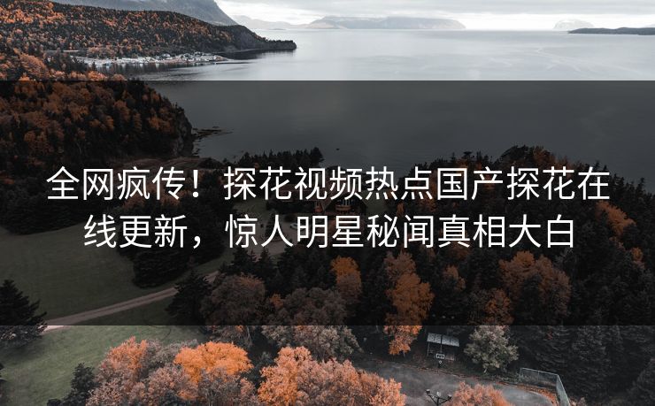 全网疯传！探花视频热点国产探花在线更新，惊人明星秘闻真相大白  第1张