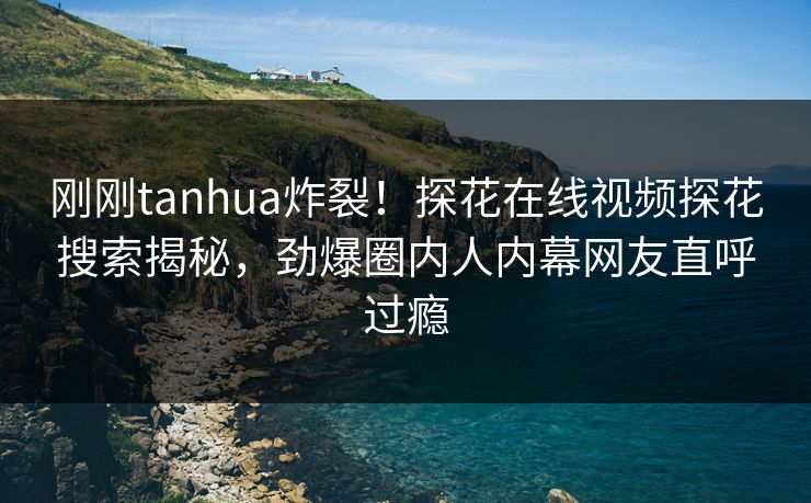 刚刚tanhua炸裂！探花在线视频探花搜索揭秘，劲爆圈内人内幕网友直呼过瘾
