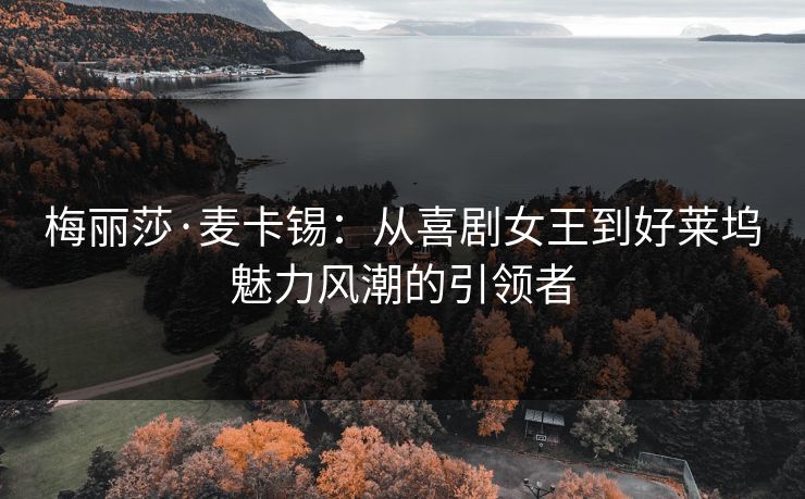 梅丽莎·麦卡锡：从喜剧女王到好莱坞魅力风潮的引领者  第1张