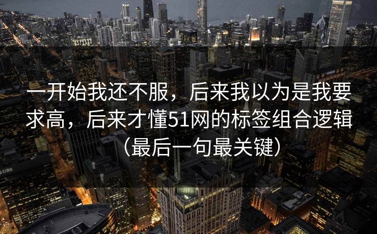 一开始我还不服,后来我以为是我要求高,后来才懂51网的标签组合逻辑(最后一句最关键)